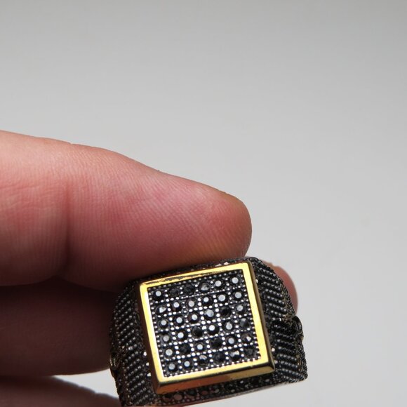 14k Hematite Men's Ring - Picture 5 of 7